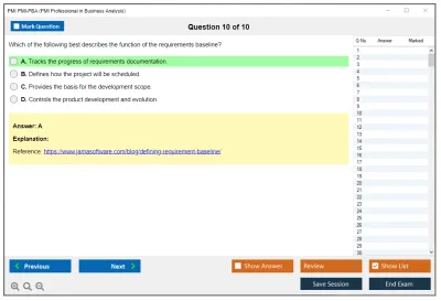 PMI PMI-PBA PMI Professional in Business Analysis (PMI-PBA) Practice test exam simulator test engine exam Prep practice test questions answers Image 10