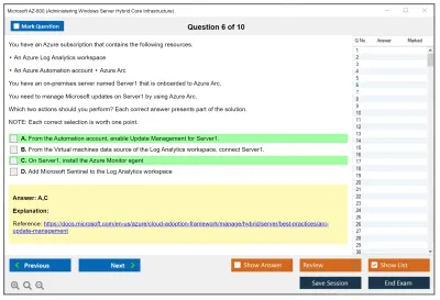 Microsoft AZ-800 Administering Windows Server Hybrid Core Infrastructure Practice test exam simulator test engine exam Prep practice test questions answers Image 6