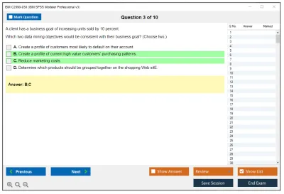 IBM C2090-930 IBM SPSS Modeler Professional v3 Practice test exam simulator test engine exam Prep practice test questions answers Image 3