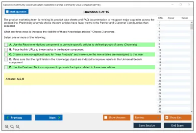 Salesforce Community-Cloud-Consultant Salesforce Certified Community Cloud Consultant Practice test exam simulator test engine exam Prep practice test questions answers Image 6