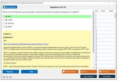 ECCouncil 212-81 EC-Council Certified Encryption Specialist (ECES) Practice test exam simulator test engine exam Prep practice test questions answers Image 9