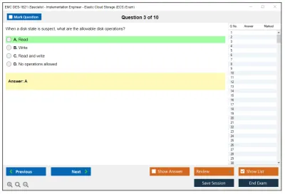 EMC DES-1B21 Specialist – Implementation Engineer, Elastic Cloud Storage (ECS) Exam Practice test exam simulator test engine exam Prep practice test questions answers Image 3