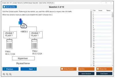 Juniper JN0-1301 Juniper Networks Certified Design Specialist - Data Center (JNCDS-DC) Practice test exam simulator test engine exam Prep practice test questions answers Image 3