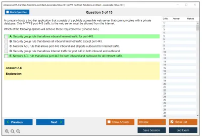 Amazon AWS AWS-Certified-Solutions-Architect-Associate-SAA-C01 AWS Certified Solutions Architect - Associate (SAA-C01) Practice test exam simulator test engine exam Prep practice test questions answers Image 3