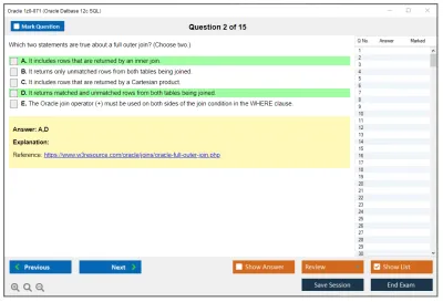 Oracle 1z0-071 Oracle Database 12c SQL Practice test exam simulator test engine exam Prep practice test questions answers Image 2