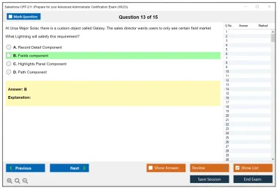 Salesforce CRT-211 Prepare for your Advanced Administrator Certification Exam Practice test exam simulator test engine exam Prep practice test questions answers Image 13