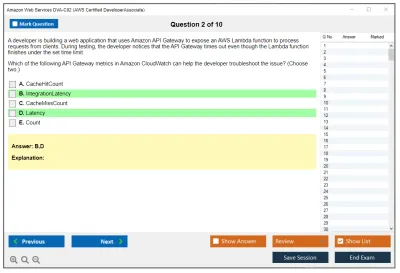 Amazon Web Services DVA-C02 AWS Certified Developer - Associate Practice test exam simulator test engine exam Prep practice test questions answers Image 2