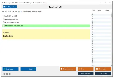 CA Technologies CAT-200 CA Service Desk Manager r12 Administrator Exam Practice test exam simulator test engine exam Prep practice test questions answers Image 3
