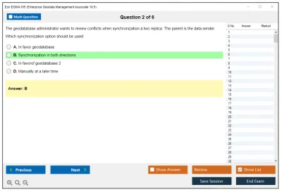 Esri EGMA105 Enterprise Geodata Management Associate 10.5 Practice test exam simulator test engine exam Prep practice test questions answers Image 2