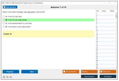 IBM C1000-143 IBM Cloud Pak for Watson AIOps v3.2 Administrator Practice test exam simulator test engine exam Prep practice test questions answers Image 7