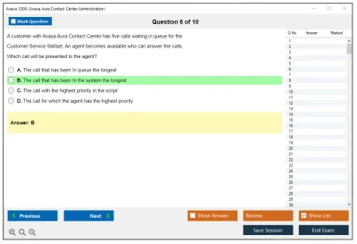 Avaya 3300 Avaya Aura Contact Center Administration Practice test exam simulator test engine exam Prep practice test questions answers Image 6