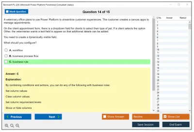 Microsoft PL-200 Microsoft Power Platform Functional Consultant Practice test exam simulator test engine exam Prep practice test questions answers Image 14