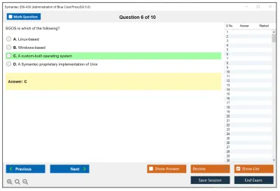 Symantec 250-430 Administration of Blue Coat ProxySG 6.6 Practice test exam simulator test engine exam Prep practice test questions answers Image 6