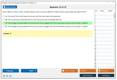 FileMaker FM0-308 Developer Essentials for FileMaker 13 Practice test exam simulator test engine exam Prep practice test questions answers Image 10