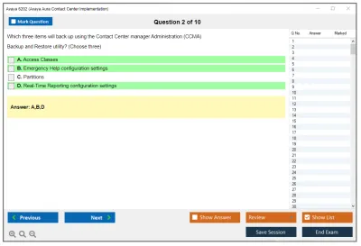 Avaya 6202 Avaya Aura Contact Center Implementation Practice test exam simulator test engine exam Prep practice test questions answers Image 2