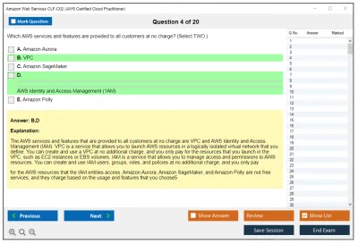 Amazon Web Services CLF-C02 AWS Certified Cloud Practitioner Practice test exam simulator test engine exam Prep practice test questions answers Image 4