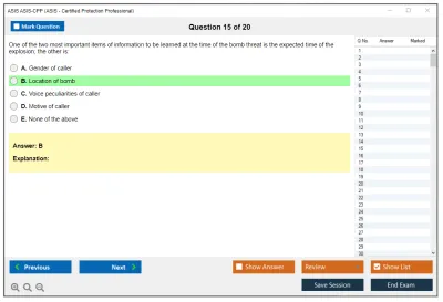 ASIS ASIS-CPP ASIS - Certified Protection Professional (CPP) Exam Practice test exam simulator test engine exam Prep practice test questions answers Image 15