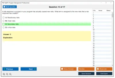 PMI PgMP Program Management Professional (PgMP) Practice test exam simulator test engine exam Prep practice test questions answers Image 13