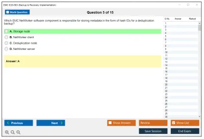 EMC E20-593 Backup &amp; Recovery Implementation Practice test exam simulator test engine exam Prep practice test questions answers Image 5