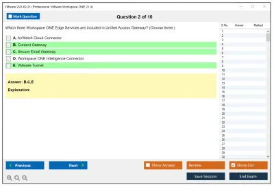 VMware 2V0-62.21 Professional VMware Workspace ONE 21.X Practice test exam simulator test engine exam Prep practice test questions answers Image 2