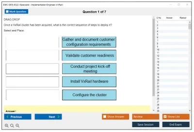 EMC DES-6322 Specialist - Implementation Engineer-VxRail Exam Practice test exam simulator test engine exam Prep practice test questions answers Image 1