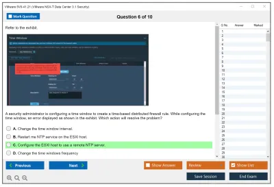 VMware 5V0-41.21 VMware NSX-T Data Center 3.1 Security Practice test exam simulator test engine exam Prep practice test questions answers Image 6