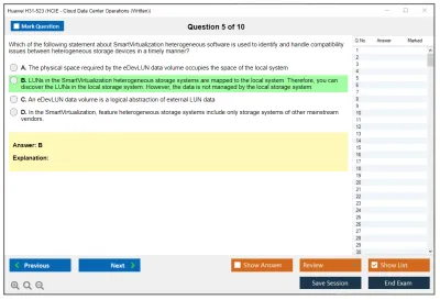 Huawei H31-523 HCIE - Cloud Data Center Operations (Written) Practice test exam simulator test engine exam Prep practice test questions answers Image 5
