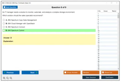 IBM C1000-020 IBM New Workloads Sales V2 Practice test exam simulator test engine exam Prep practice test questions answers Image 8