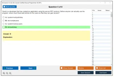 ECCouncil 312-92 EC-Council Certified Secure Programmer (ECSP) Practice test exam simulator test engine exam Prep practice test questions answers Image 5