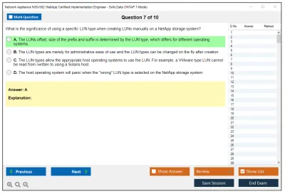 Network Appliance NS0-502 NetApp Certified Implementation Engineer – SAN Practice test exam simulator test engine exam Prep practice test questions answers Image 7
