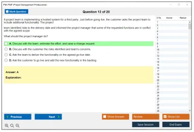 PMI PMP Project Management Professional  (2025 Version) Practice test exam simulator test engine exam Prep practice test questions answers Image 13