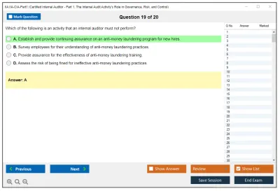 IIA IIA-CIA-Part1 Essentials of Internal Auditing Practice test exam simulator test engine exam Prep practice test questions answers Image 19