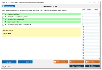 SAP C_PO_7521 SAP Certified Technology AssociateSAP Process Orchestration Practice test exam simulator test engine exam Prep practice test questions answers Image 5