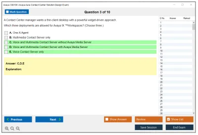 Avaya 33810X Avaya Aura Contact Center Solution Design Exam Practice test exam simulator test engine exam Prep practice test questions answers Image 3