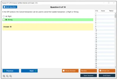 Huawei H11-879 Huawei Certified Internet work Expert - EC Practice test exam simulator test engine exam Prep practice test questions answers Image 6