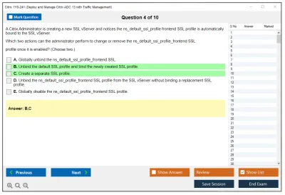 Citrix 1Y0-241 Deploy and Manage Citrix ADC with Traffic Management Practice test exam simulator test engine exam Prep practice test questions answers Image 4