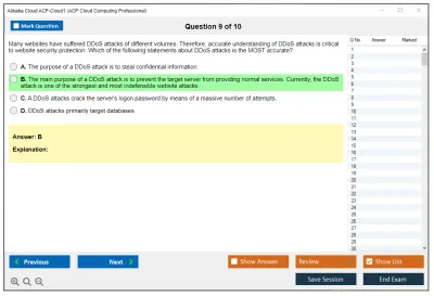 Alibaba Cloud ACP-Cloud1 ACP Cloud Computing Certification Practice test exam simulator test engine exam Prep practice test questions answers Image 9