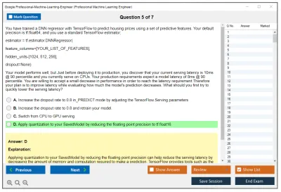 Google Professional-Machine-Learning-Engineer Google Professional Machine Learning Engineer Practice test exam simulator test engine exam Prep practice test questions answers Image 5
