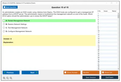 VMware 2V0-602PSE vSphere 6.5 Foundations Exam Practice test exam simulator test engine exam Prep practice test questions answers Image 15