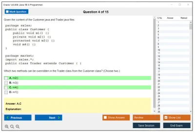 Oracle 1z0-808 Java SE 8 Programmer I Practice test exam simulator test engine exam Prep practice test questions answers Image 4
