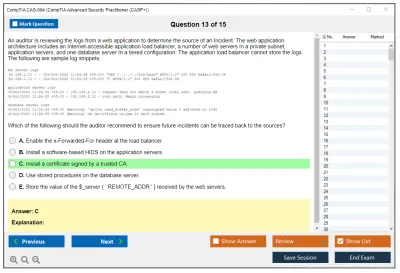 CompTIA CAS-004 CompTIA Advanced Security Practitioner (CASP+) Exam Practice test exam simulator test engine exam Prep practice test questions answers Image 13