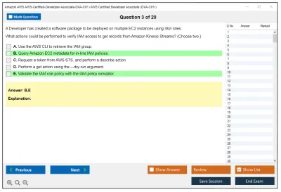 Amazon AWS AWS-Certified-Developer-Associate-DVA-C01 AWS Certified Developer Associate (DVA-C01) Practice test exam simulator test engine exam Prep practice test questions answers Image 3