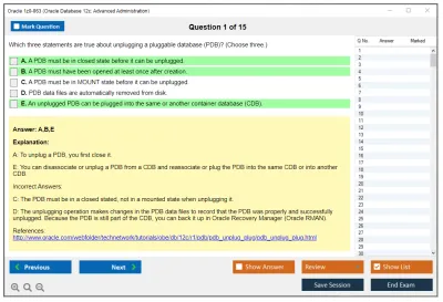 Oracle 1z0-063 Oracle Database 12c: Advanced Administration Practice test exam simulator test engine exam Prep practice test questions answers Image 1