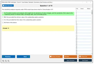 PRMIA 8004 PRM Certification - Exam IV: Case Studies; Standards: Governance, Best Practices and Ethics Practice test exam simulator test engine exam Prep practice test questions answers Image 1