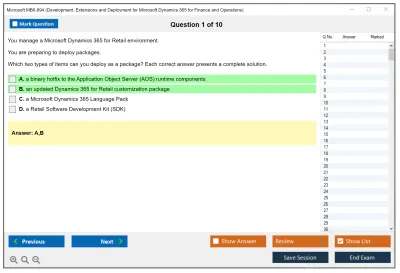 Microsoft MB6-894 Development, Extensions and Deployment for Microsoft Dynamics 365 for Finance and Operations Practice test exam simulator test engine exam Prep practice test questions answers Image 1