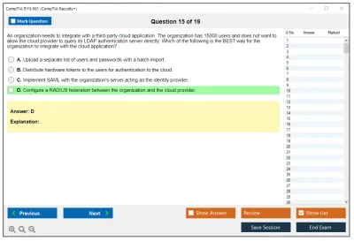 CompTIA SY0-501 CompTIA  Security+ Practice test exam simulator test engine exam Prep practice test questions answers Image 15