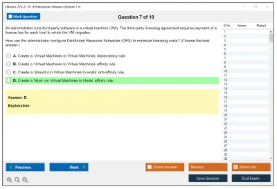 VMware 2V0-21.20 Professional VMware vSphere 7.x Practice test exam simulator test engine exam Prep practice test questions answers Image 7