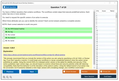 Microsoft AZ-400 Microsoft Azure DevOps Solutions Practice test exam simulator test engine exam Prep practice test questions answers Image 7