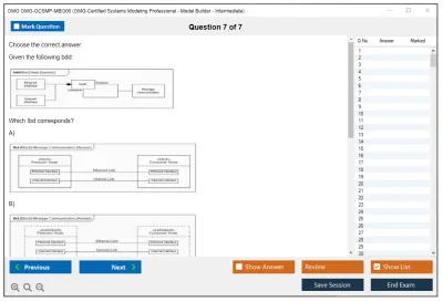 OMG OMG-OCSMP-MBI300 OMG-Certified Systems Modeling Professional - Model Builder – Intermediate Practice test exam simulator test engine exam Prep practice test questions answers Image 7