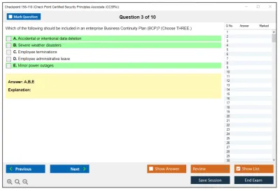 Checkpoint 156-110 Check Point Certified Security Principles Associate (CCSPA) Practice test exam simulator test engine exam Prep practice test questions answers Image 3